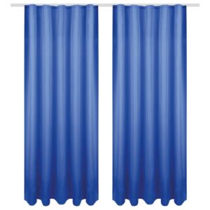 Bestgoodies Dekoschal Ellen Universalband Blickdicht 2er Pack 140 cm x 145 cm Blau