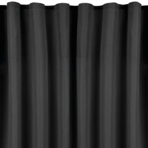 Bestlivings 2er Set Dekoschal Ellen Universalband Inkl. Raffhalter 140 cm x 175 cm Schwarz