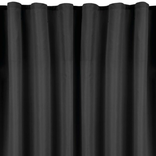 Bestlivings 2er Set Dekoschal Ellen Universalband Inkl. Raffhalter 140 cm x 175 cm Schwarz