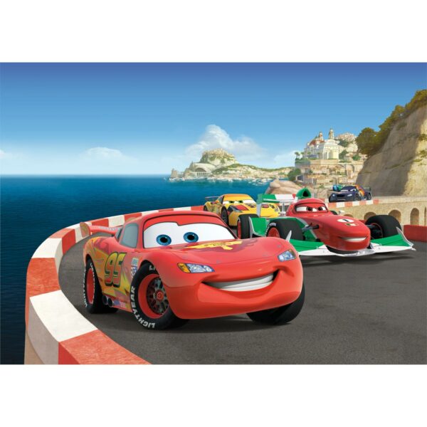 Disney Fototapete Cars Rot Grün und Blau 255 x 180 cm 600347