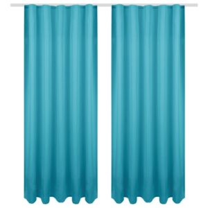 Bestgoodies Dekoschal Ellen Universalband Blickdicht 2er Pack 140 cm x 175 cm Türkis