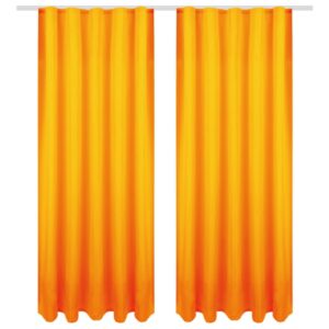 Bestgoodies Dekoschal Ellen Universalband Blickdicht 2er Pack 140 cm x 175 cm Hellorange