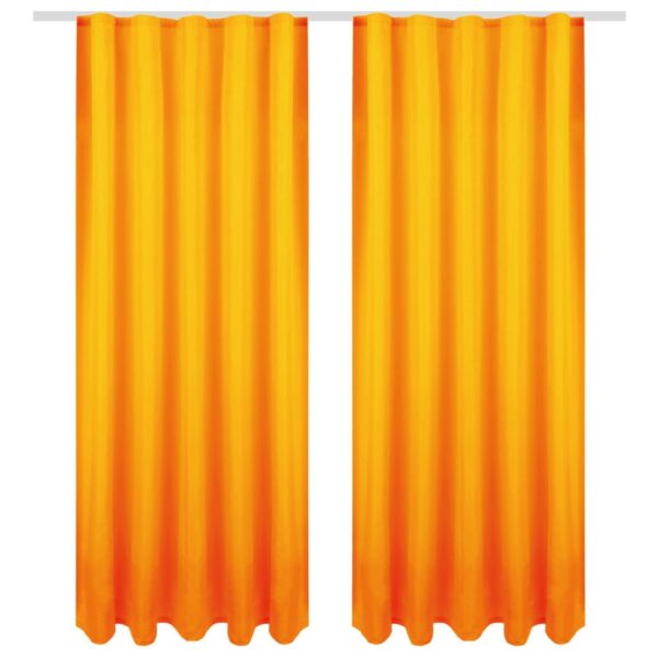 Bestgoodies Dekoschal Ellen Universalband Blickdicht 2er Pack 140 cm x 175 cm Hellorange