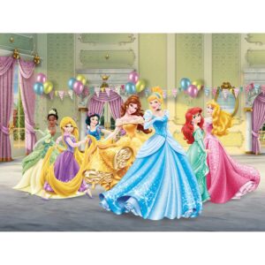 Disney Fototapete Prinzessinnen Gelb Blau und Grün 360 x 270 cm 600586