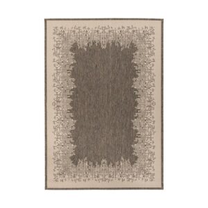 MeGusta Flachflor Teppich Modern Braun - Creme Polypropylen 200x290 cm Paula