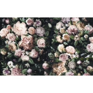 Sanders & Sanders Fototapete Blumen Multicolor Auf Schwarz 400 x 250 cm 611945