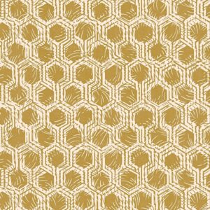 Bricoflor Goldene Tapete mit Sechseck Muster Elegante Vliestapete mit Hexagon Design Ideal für Schlafzimmer und Esszimmer Geometrische Vinyl Tapete