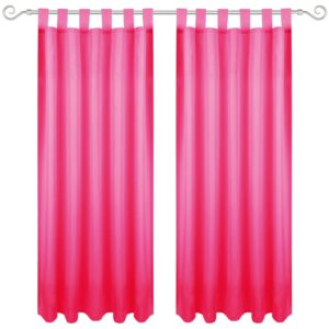 Bestgoodies Dekoschal Ellen Schlaufen Blickdicht 2er Pack 140 cm x 175 cm Pink