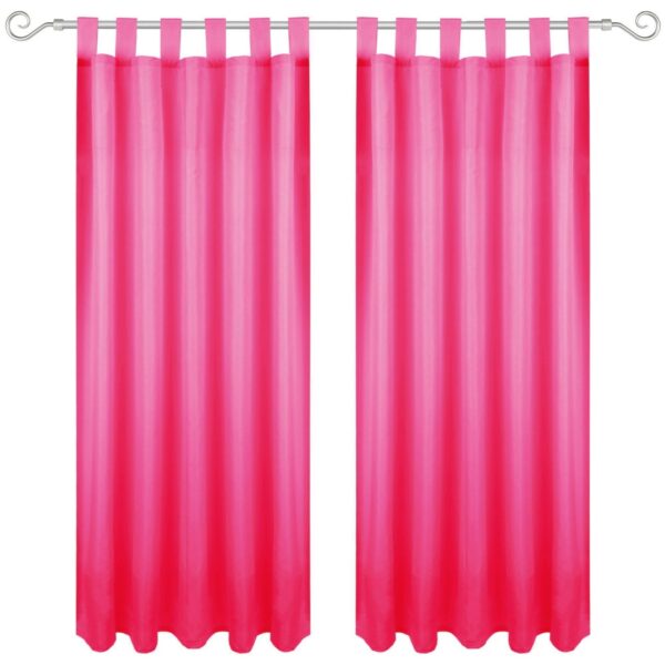 Bestgoodies Dekoschal Ellen Schlaufen Blickdicht 2er Pack 140 cm x 175 cm Pink