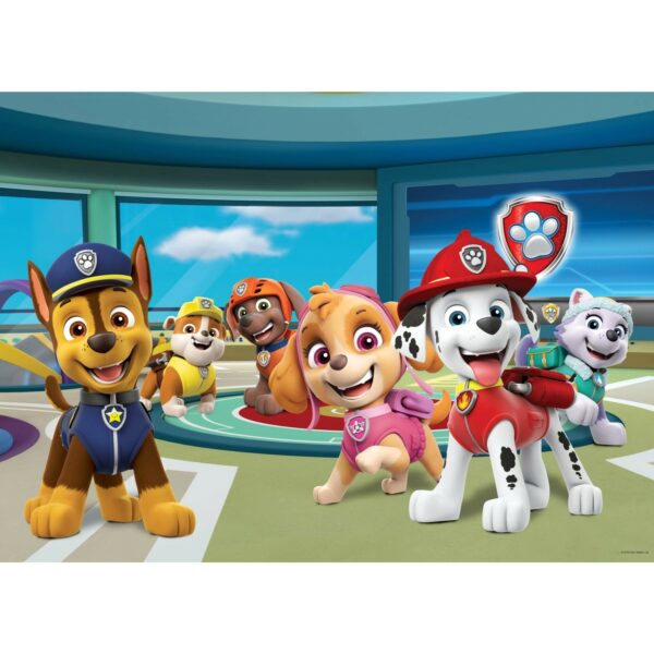 Sanders & Sanders Poster Paw Patrol Blau Grün und Rot 155 x 110 cm 600676