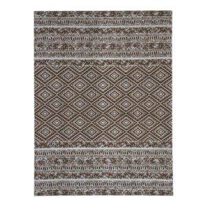 MeGusta Flachflor Teppich Vintage Braun Polyester 120x170 cm Luisa