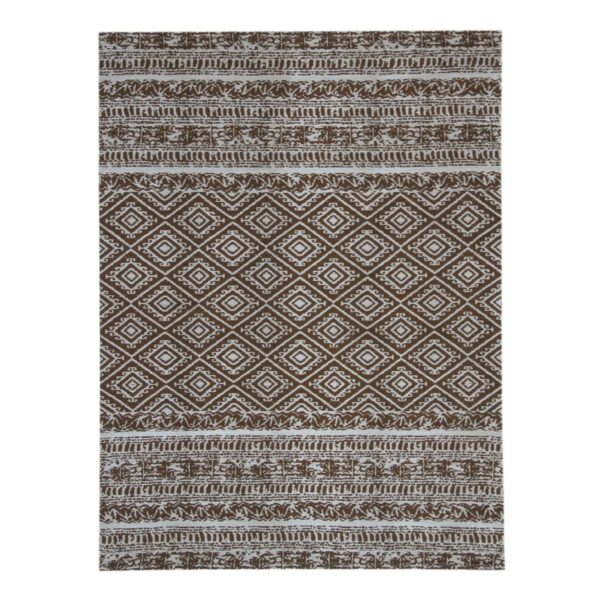 MeGusta Flachflor Teppich Vintage Braun Polyester 120x170 cm Luisa