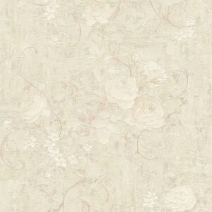 Tadessi Tapete Blumen Pino M1 No 2929 Vliestapete Grau Creme Vintage Floral Klassik