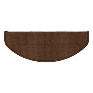 Karat Stufenmatte Sisal Pure Nature Selbstklebend Dunkelbraun Halbrund 19 x 56 cm