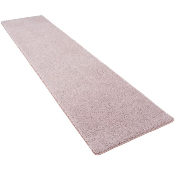 Snapstyle Hochflor Shaggy Läufer Teppich Palace Pastell Rosa 100x100cm