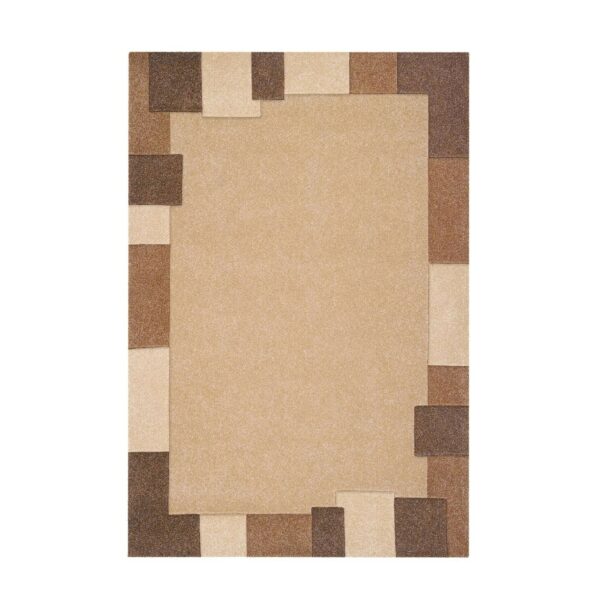 MeGusta Kurzflor Teppich Modern Braun - Beige 70x140 cm Dolores