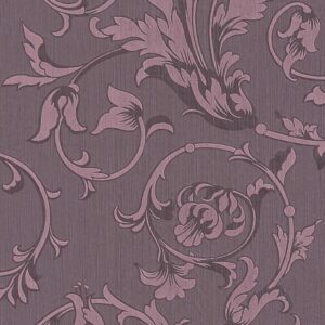 Tadessi Tapete Blumen Lenni M1 No 3798 Vliestapete Lila Metallic Klassik Barocktapete