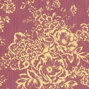 Tadessi Tapete Blumen Florentin M1 No 2168 Vliestapete Gold Rot Floral Abstrakt