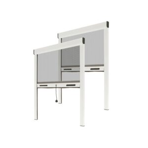 Avosdim Insektenschutzrollo 2er Set Aluminium 125cm x 160cm Weiß