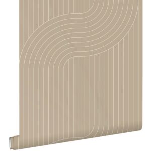 ESTAhome Tapete Grafische Linien Sandbeige 50 x 900 cm 139925