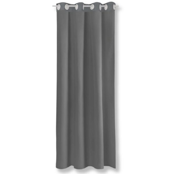 Bestgoodies Dekoschal Ellen Ösen Blickdicht 140 cm x 245 cm Anthrazit 2er Pack