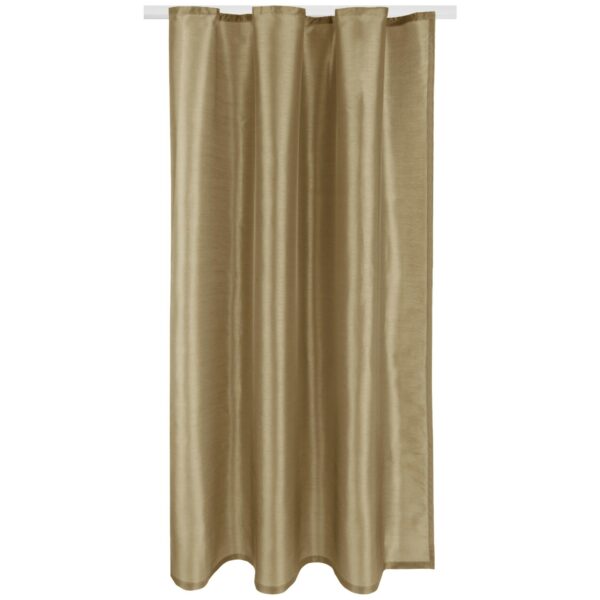 Bestlivings Gardine Blickdicht 140 cm x 245 cm Band Taupe Dunkel