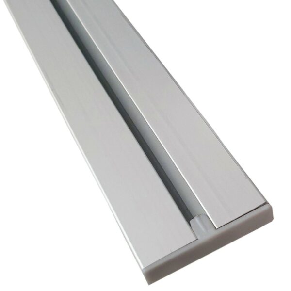 Bestlivings Vorhangschiene 300 cm Aluminium Silber 1 Lauf / 120 cm & 2 x 90 cm