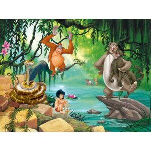 Disney Fototapete The Jungle Book Grün Blau und Beige 360 x 270 cm 600592