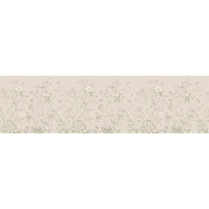 Sanders & Sanders Selbstklebende Tapetenbordüre Blumenmuster Beige 13.8 x 500 cm 601313