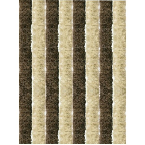 Arsvita Flauschvorhang Flauschgardine Vorhang 90 cm x 220 cm Unistreifen Beige Braun