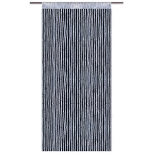 Arsvita Fadenvorhang Fadengardine Gardine Vorhang Metall-Optik 140 cm x 250 cm Stangendurchzug Silber