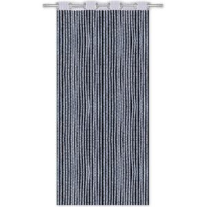 Arsvita Fadenvorhang Trennvorhang Dekoschal Gardine Metall-Optik Ösen 140 cm x 250 cm Silber