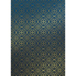 Sanders & Sanders Fototapete Aztekisch Blau und Gold 200 x 280 cm 611823