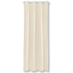 Bestgoodies Dekoschal Ellen Ösen Blickdicht 140 cm x 245 cm Beige 2er Pack