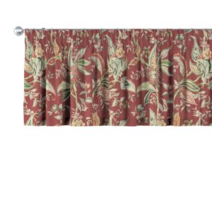 Dekoria Kurzgardine mit Kräuselband aus Stoffkollektion Gardenia in Rot in 130 x 40 cm