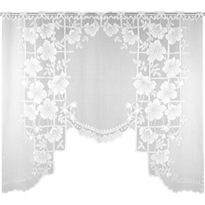 Arsvita Bistrogardine mit Stangendurchzug M-Bogen 150 cm x 120 cm Blumen