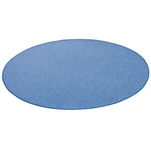 Snapstyle Feinschlingen Velour Teppich Strong Blau 200cm Rund