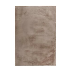 MeGusta Shaggy Hochflor Teppich Uni Taupe Polyester 200x290 cm Catalina