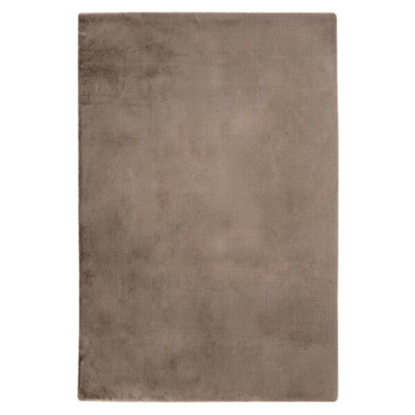 MeGusta Kurzflor Teppich Uni Modern Taupe 120x170 cm Clara