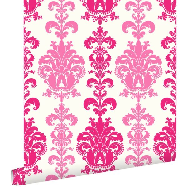 ESTAhome Tapete Barockmuster Rosa 53 cm x 10