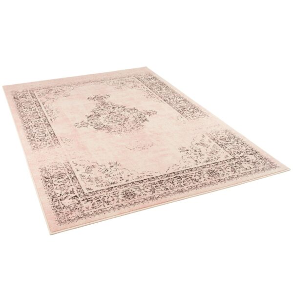 Pergamon Designer Teppich Passion Vintage Bordüre Rosa Beige 185x270cm