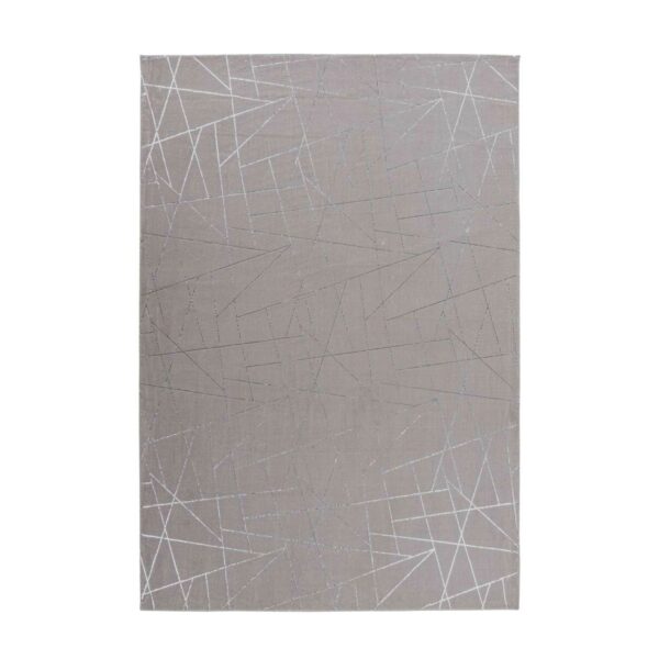 MeGusta Kurzflor Teppich Taupe Silber Modern  200 x 290 cm