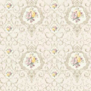 Tadessi Tapete Barock Raffaele M1 No 2480 Vliestapete Taupe Ornament Klassik Blumen