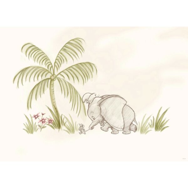 Disney Poster Dumbo Der Fliegende Elefant Beige und Grün 70 cm x 50 cm 612845