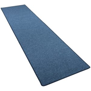 Snapstyle Feinschlingen Velour Läufer Teppich Strong Dunkelblau 100x300cm