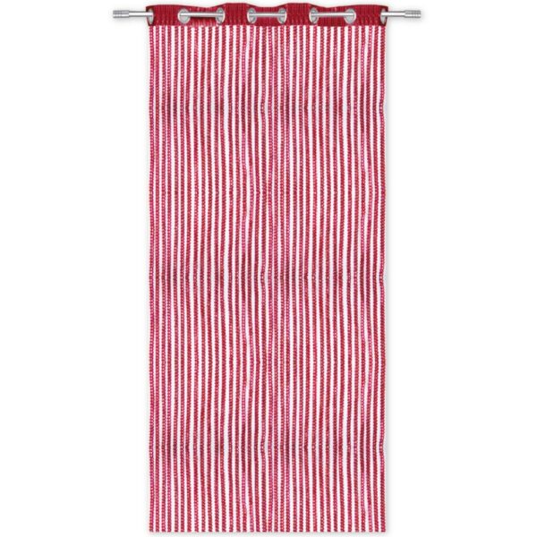 Arsvita Fadenvorhang Fadengardine Gardine Vorhang Metall-Optik 140 cm x 250 cm Ösen Rot