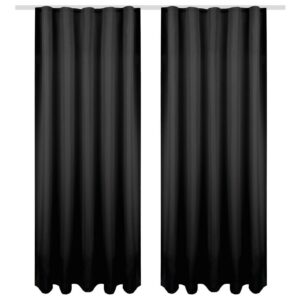 Bestgoodies Dekoschal Ellen Universalband Blickdicht 2er Pack 140 cm x 145 cm Schwarz