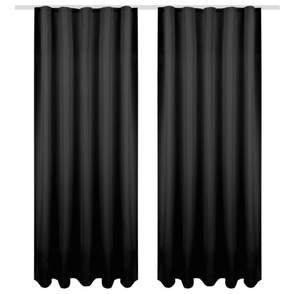 Bestgoodies Dekoschal Ellen Universalband Blickdicht 2er Pack 140 cm x 145 cm Schwarz