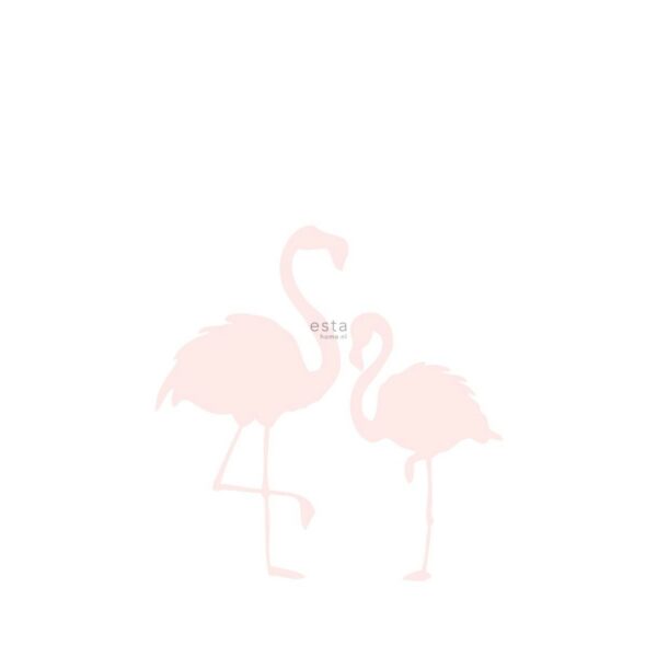 ESTAhome Fototapete Flamingos Hellrosa und Weiß 1