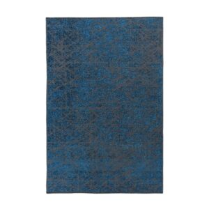 MeGusta Flachflor Teppich UsedLook Modern Blau Polyester 80x150 cm Eva